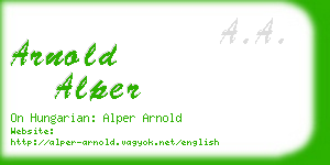 arnold alper business card